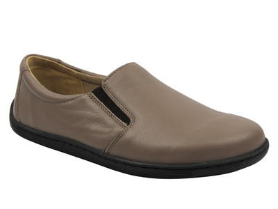 Skórzane półbuty barefoot khaki Helios Komfort 452