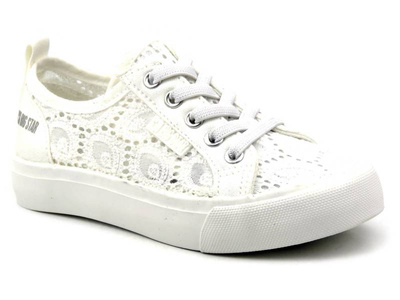 Ażurowe trampki dziecięce BIG STAR JJ374012, białe