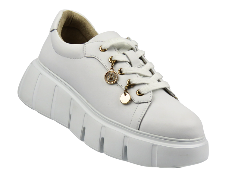 Damskie sneakersy Cambell 25-19375 białe