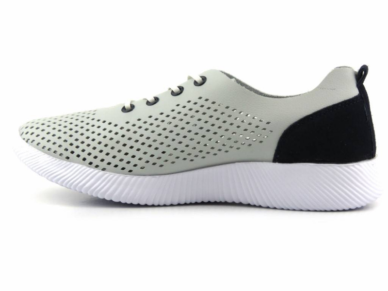 Sportowe półbuty damskie ażurowe - ARTIKER 48C1481, białe