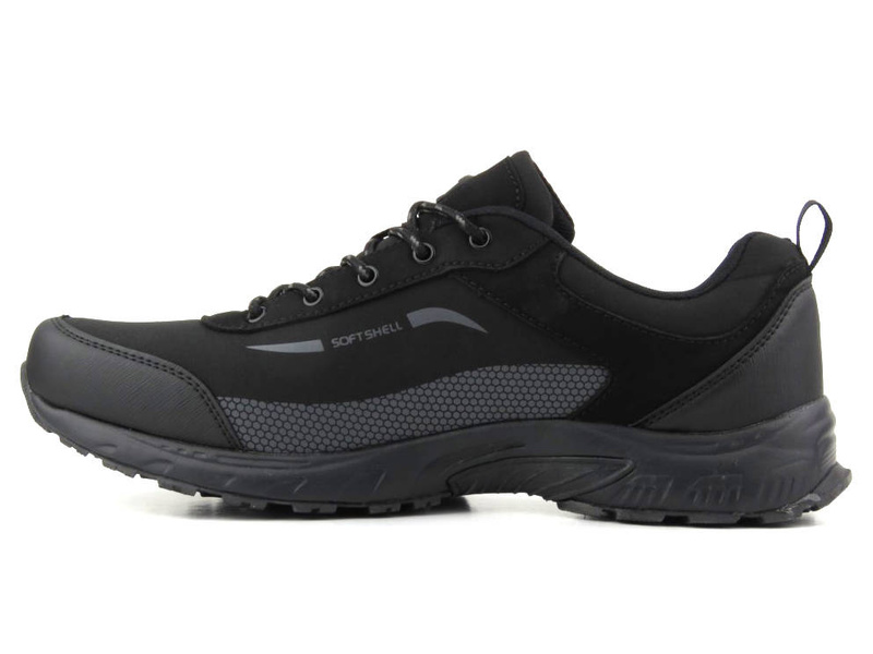 Buty męskie sportowe z softshell - AMERICAN CLUB WT113/23, czarne