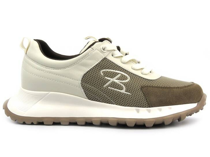 Sneakersy damskie sznurowane - Artiker 54C1468, biało- beżowe