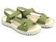 Skórzane sandały damskie polskiej marki - HELIOS Komfort 249S, zielone