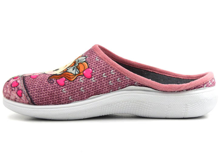 Kapcie damskie, dziewczęce z miękką wkładką - INBLU EC-82, różowe