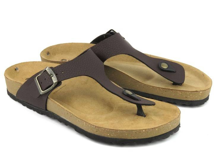 Wygodne japonki męskie INBLU NU-08, brązowe