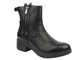 Skórzane botki damskie na obcasie - Marco Tozzi 2-25008-43, czarne