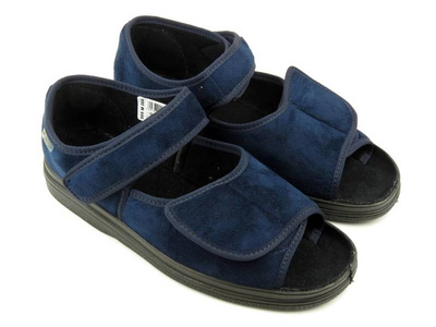 Kapcie, sandały męskie profilaktyczno-zdrowotne BEFADO dr Orto 989M004, granatowe