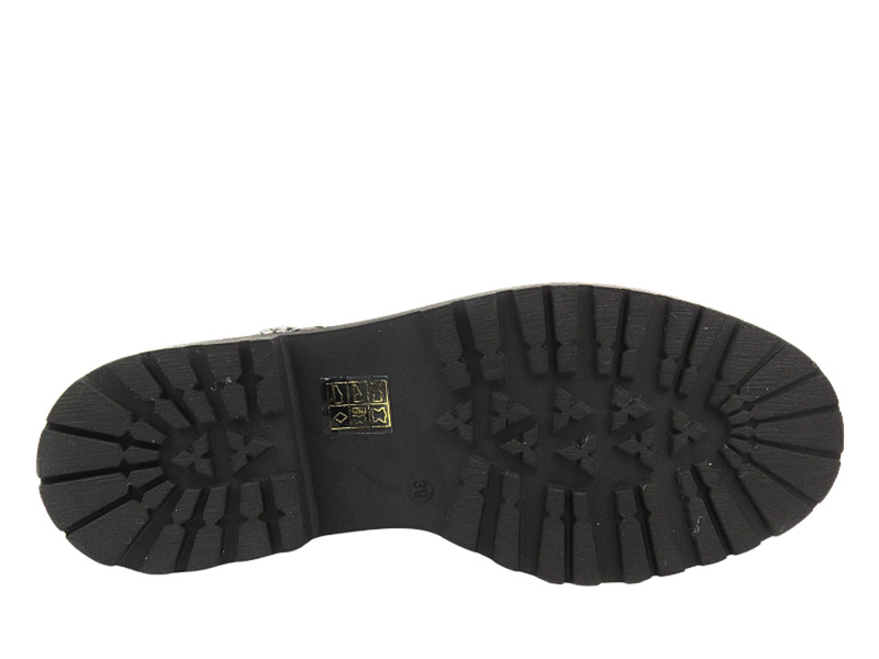 Botki damskie skórzane - Venezia L031CRBLOBB034, czarne