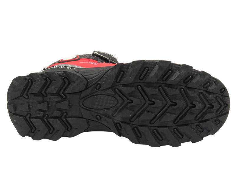 Śniegowce Trapery Dziecięce AMERICAN CLUB Softshell RL 127/23 Czerwone Na Rzepy