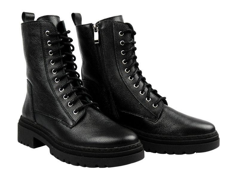 Wygodne botki damskie z naturalnej skóry Nika Komfort 1363, czarne