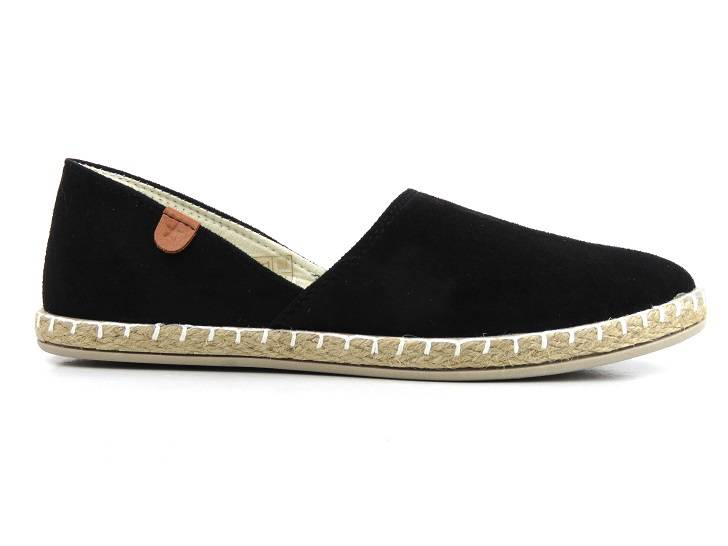 Espadryle damskie z wyciętą cholewką - N.E.W.S. 20TX02-2416, czarne