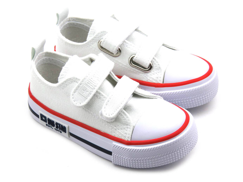 Trampki, tenisówki dziecięce na rzepy - BIG STAR KK374085, białe