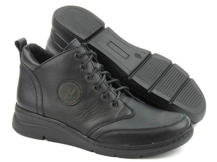 Botki damskie sportowe - HELIOS Komfort 569, czarne