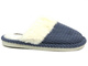 Futerkowe kapcie damskie-Unisoft 23PA11-4867, niebieskie