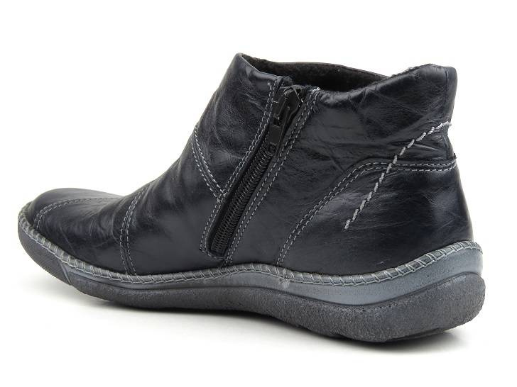 Botki damskie HELIOS Komfort 742, granatowe