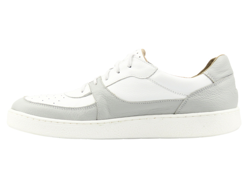 Barefoot skórzane minimalistyczne półbuty męskie Helios Komfort 836, szare
