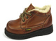 Skórzane trzewiki dziecięce z grubą wełną - Helios 207W, brązowe