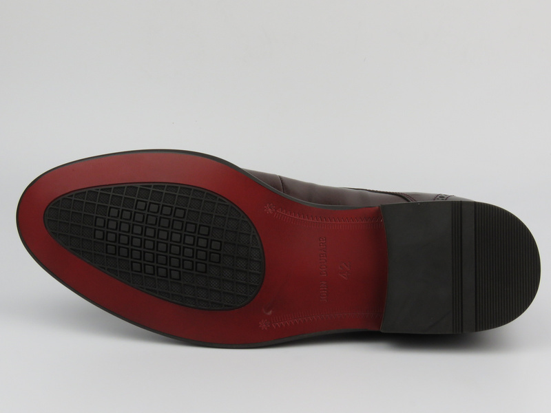 Eleganckie półbuty męskie skórzane - JOHN DOUBARE D788-159-626, brązowe