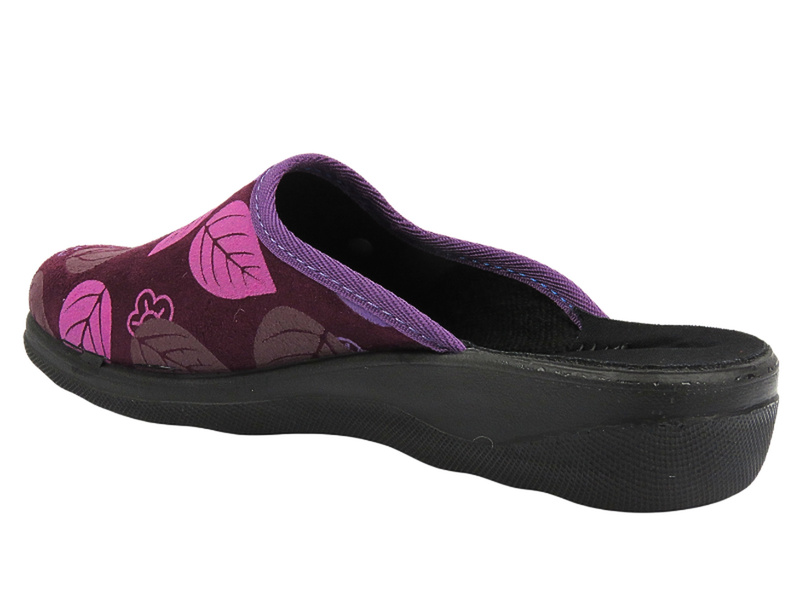 Kapcie Domowe Damskie - INBLU CU-5F Śliwkowy- Wsuwane