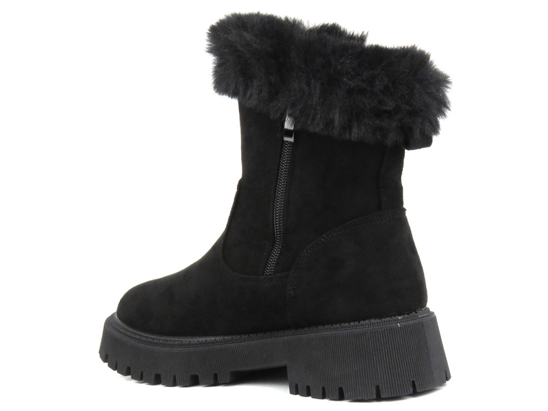 Ciepłe botki damskie - Potocki 23-16061, czarne