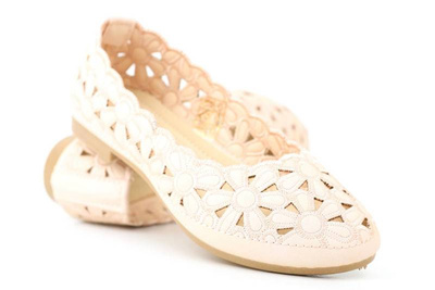 Balerinki dziecięce ażurowe -  Evento 22DZ02-4871, różowe