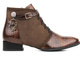 Oryginalne botki damskie na niskim obcasie - MACIEJKA 5743A-02, brązowe