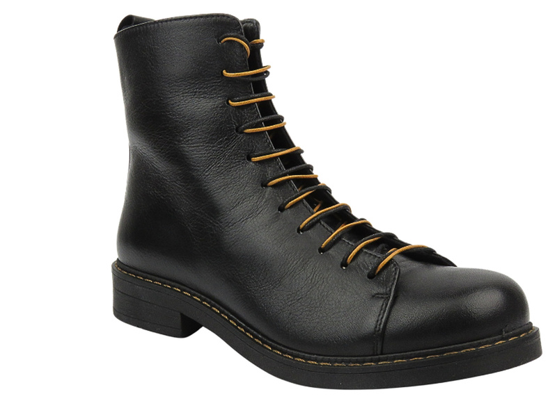 Skórzan botki, trapery damskie - Venezia M011LEBLOBB058, czarne