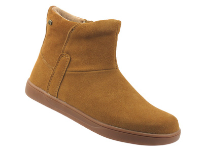 Barefoot skórzane minimalistyczne botki damskie - Vinceza 79666, camel