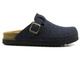 Filcowe kapcie damskie ze skórzaną wkładką - Inblu DJ-07, granatowe