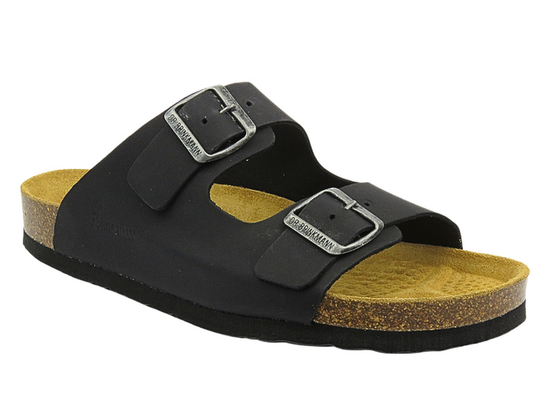 Wygodne klapki męskie klasyczne czarne Brinkmann 600047-01