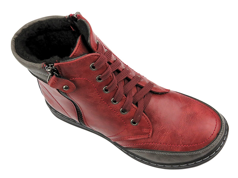 Ocieplane Trapery Damskie - Potocki 24-90307, Czerwone