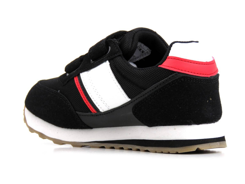 Buty dziecięce sportowe na rzepy - American Club ES 90/22, czarne