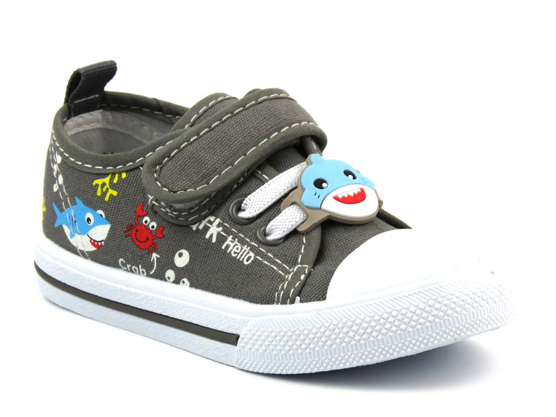 Trampki dziecięce - American Club TEN 124/24, szare