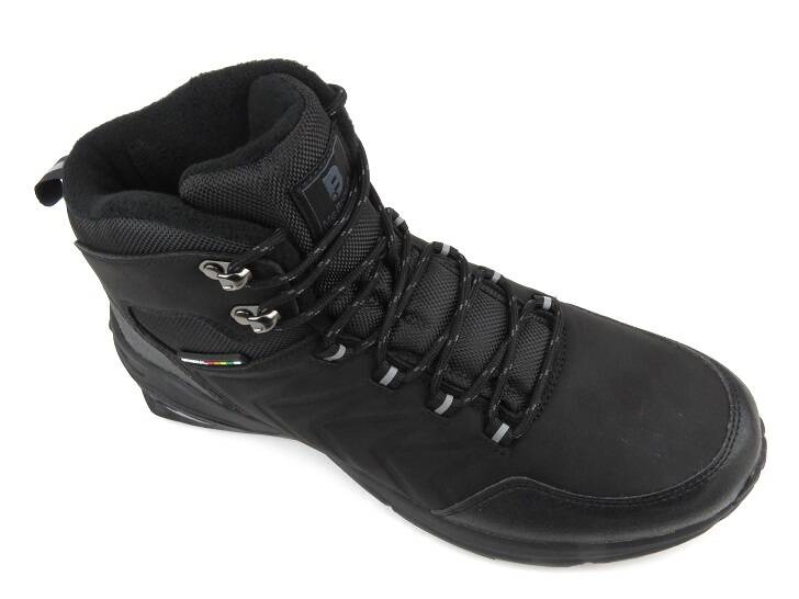 Trekkingi męskie, buty zimowe- Mc Braun 23MN38-6547, czarne