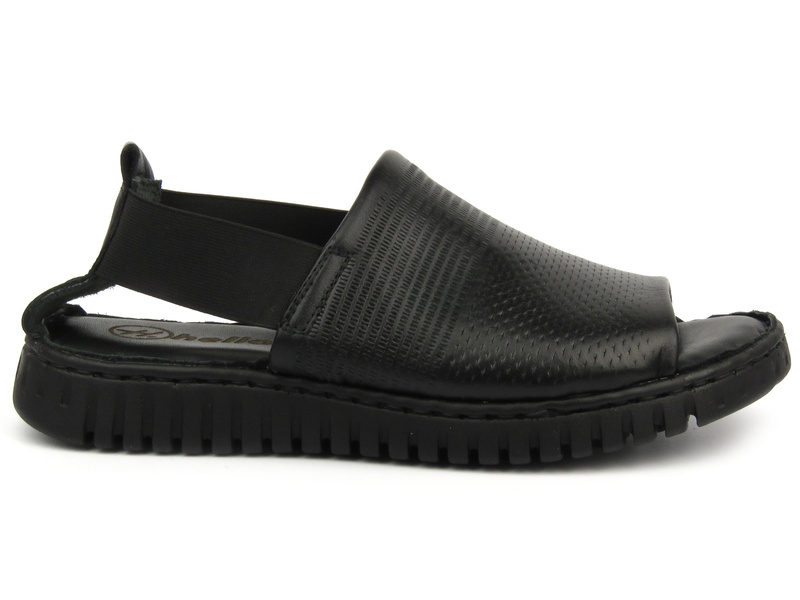 Wsuwane sandały damskie Helios 1201, czarne