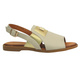 Skórzane sandałki damskie - Cambell 25-00658, beżowe