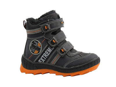 Śniegowce Trapery Dziecięce AMERICAN CLUB Softshell 87007 czarny