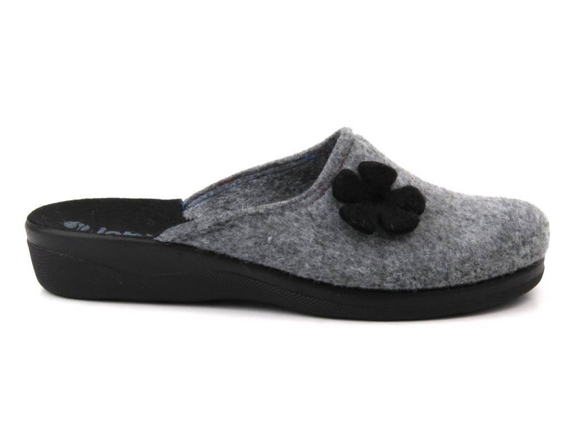 Kapcie, pantofle damskie filcowe - INBLU CA-116, srebrne
