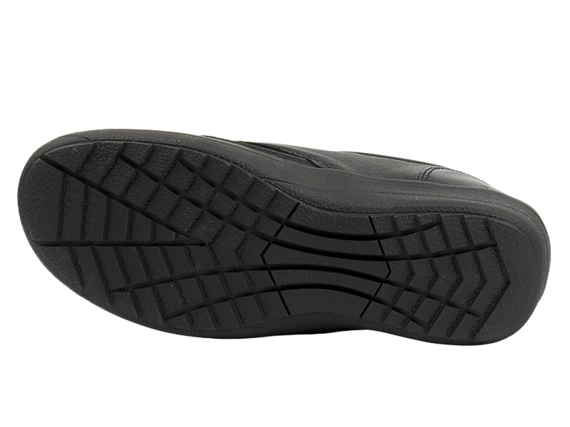 Półbuty damskie o podwyższonej tęgości H - Comfortabel 940380-01, czarne