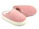 Futerkowe kapcie damskie na grubej podeszwie - Big Star MM274131, różowe