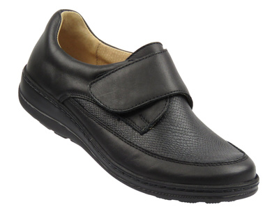 Wygodne półbuty damskie profilaktyczno-zdrowotne - Helios Komfort 395, czarne 5