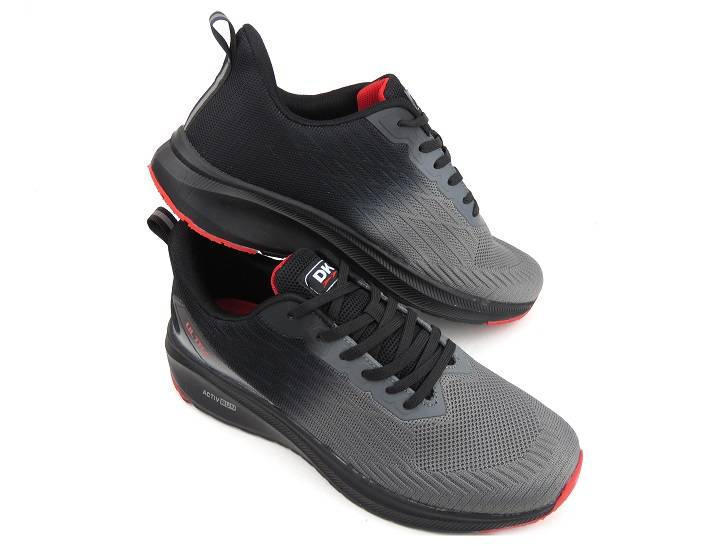 Lekkie sneakersy męskie, adidasy DK VB16772 , szaro-czarne