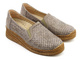 Półbuty damskie na a la plecionej podeszwie - AXEL 1907, beżowe