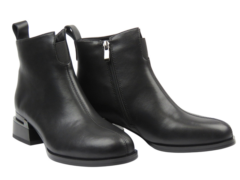 Botki damskie Cambell 25-60324, czarne