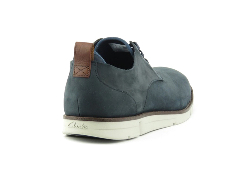 Skórzane półbuty męskie w stylu casual - Clarks Trigen Lace, granatowe