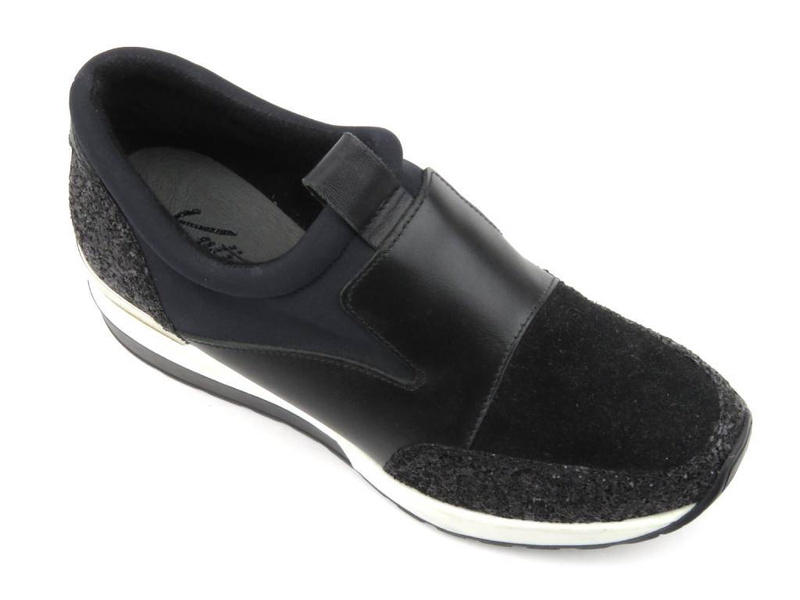 Buty damskie sportowe wsuwane - Kati 7025, czarne