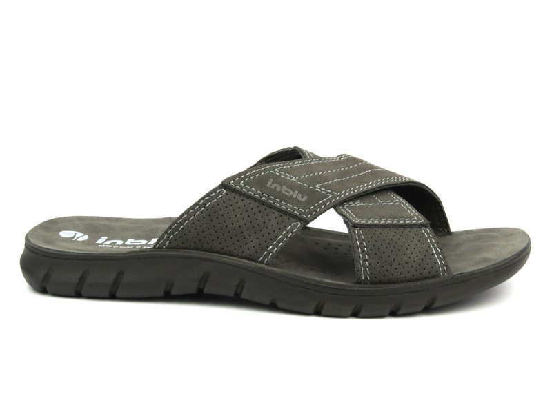 Wygodne klapki męskie- INBLU LINCE, szare