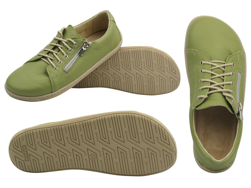 Wygodne półbuty damskie BareFoot Helios Komfort 436, zielone