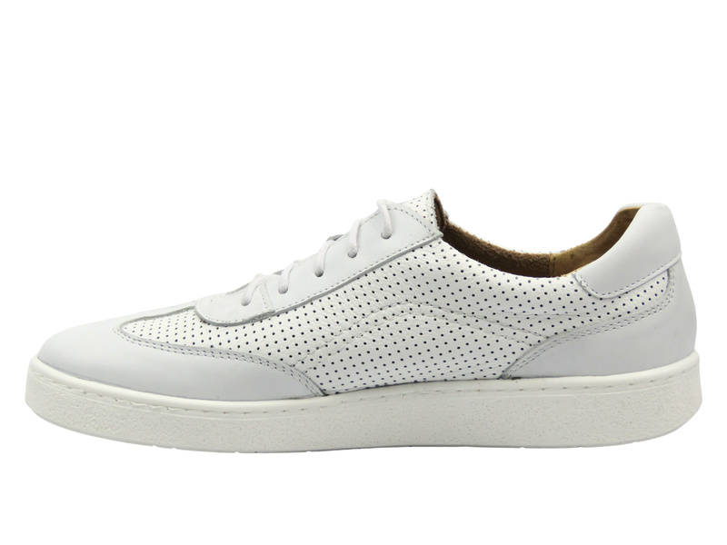 Barefoot skórzane minimalistyczne półbuty męskie białe 2 Helios Komfort 830