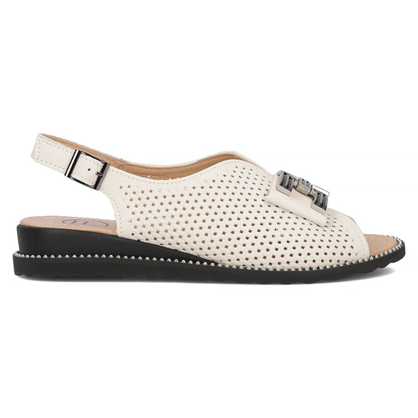 Skórzane sandały damskie beżowe Filippo DS6032/25